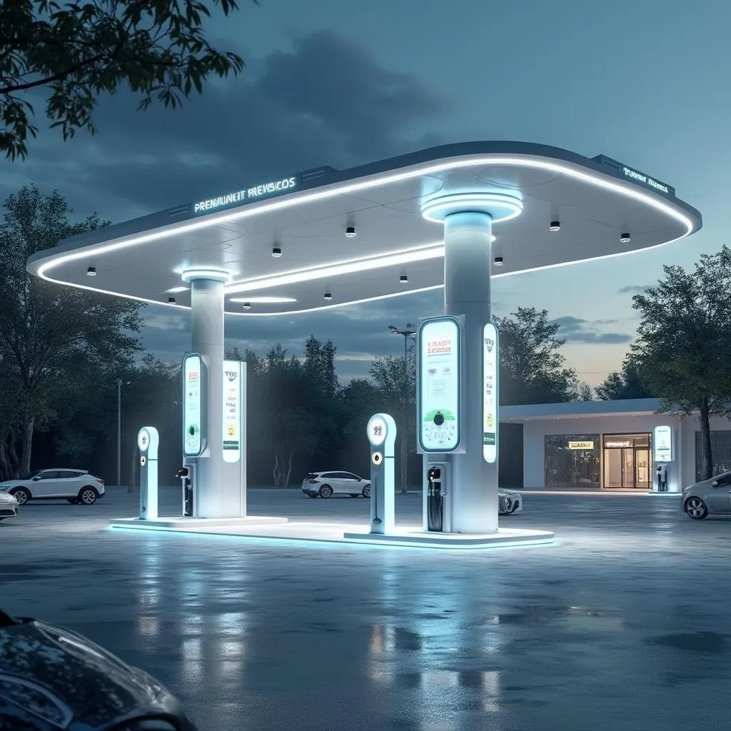 Estación YPF premium con electrolineras