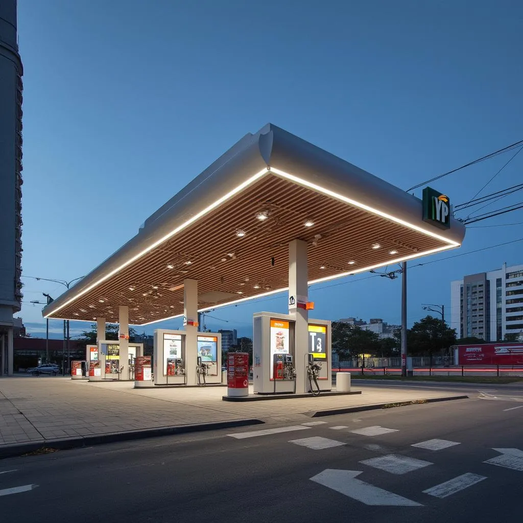 Estación YPF urbana en Buenos Aires